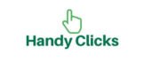 Handy Clicks logo with green hand cursor icon